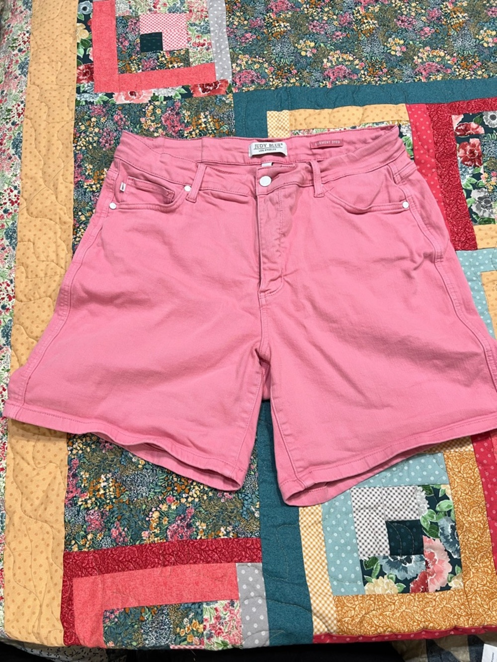 Judy Blue Bubblegum Pink High-Rise Bermuda Shorts